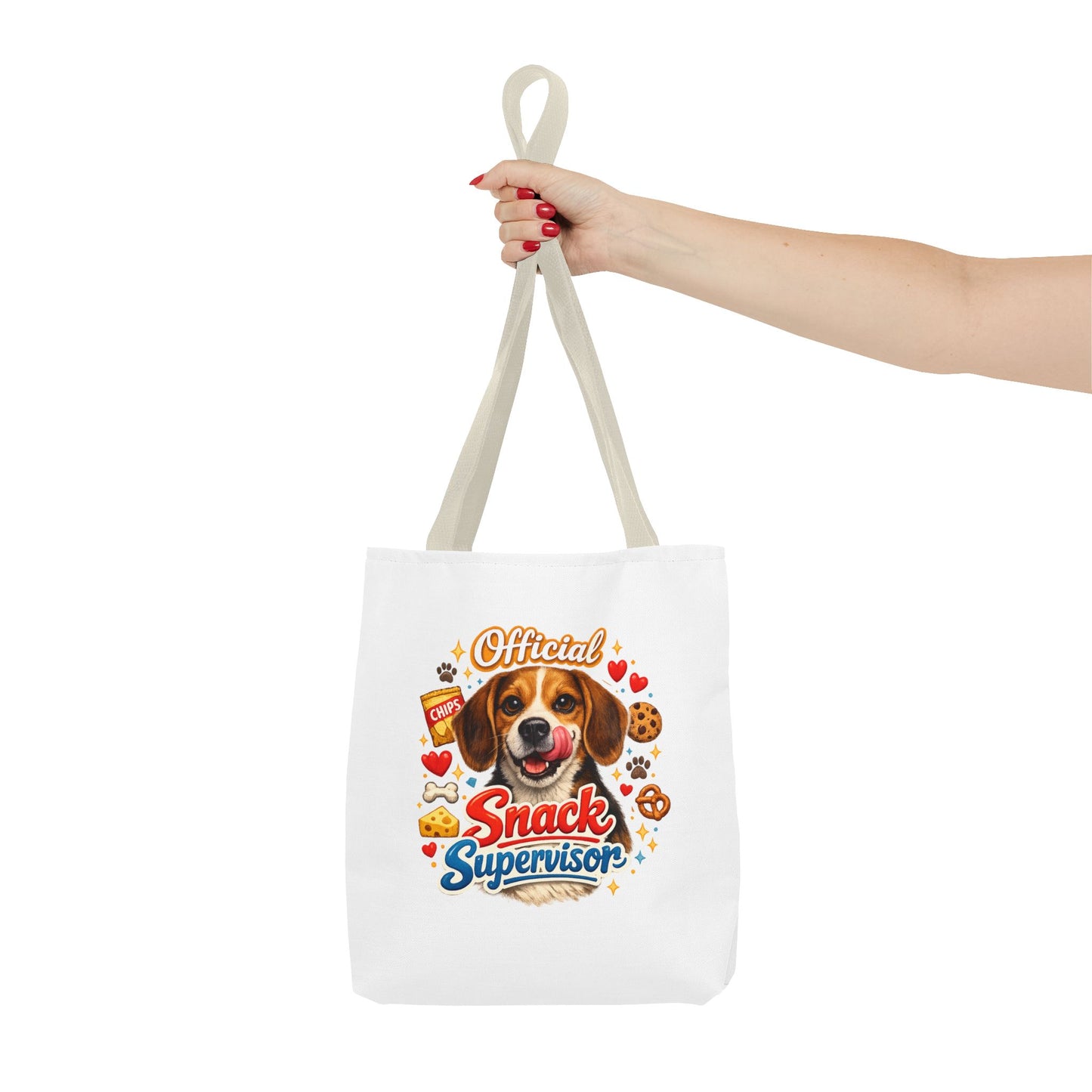 Tote Bag — "Official Snack Supervisor" Cute Dog Snack Lover Tote
