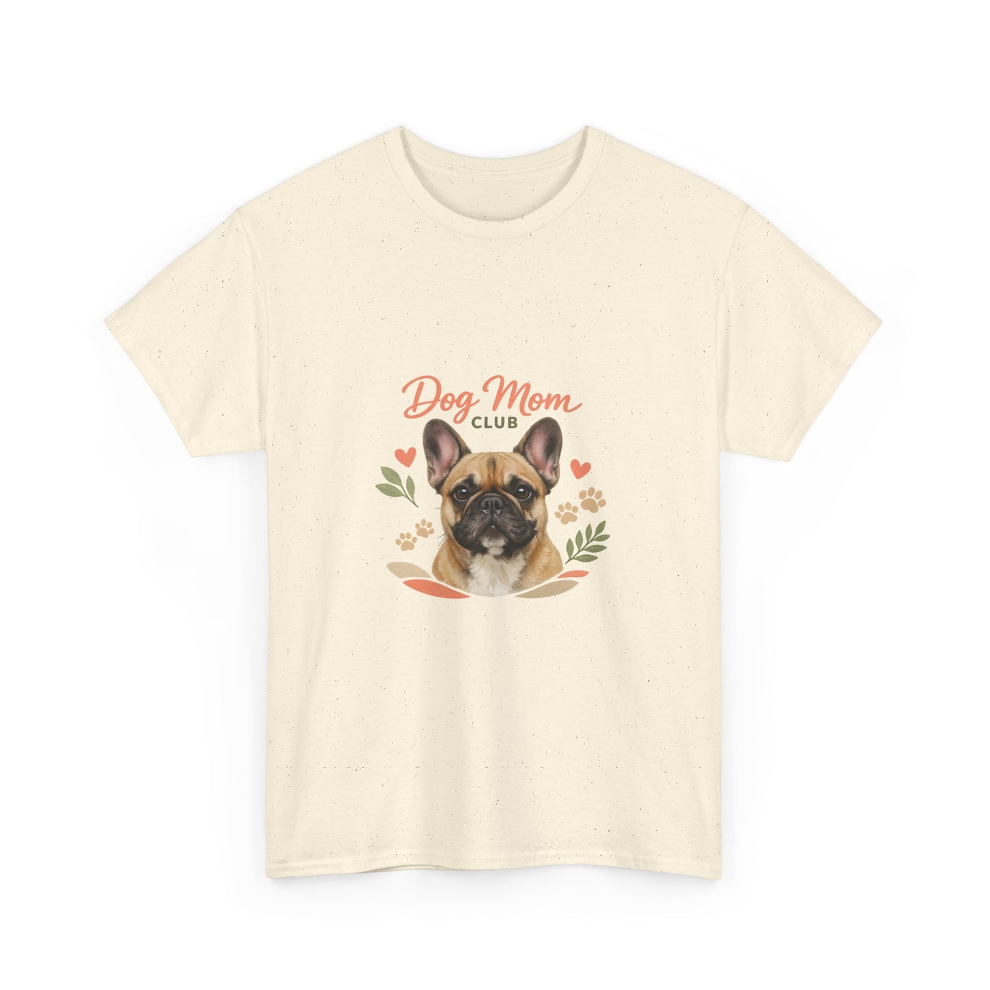 Dog Mom Club T-Shirt — Cute French Bulldog Floral Tee for Dog Lovers