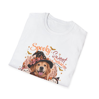 Personalized Golden Retriever Halloween T-Shirt – Custom Pet Name Tee