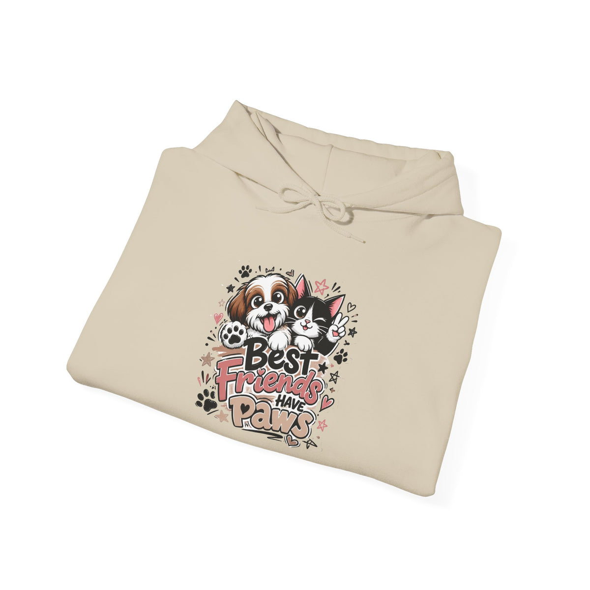 Dog Lover Hoodie - "Best Friends, Furever Pals" Cute Paw Print Design