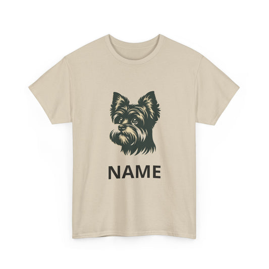 Personalized Yorkie T-Shirt — Custom Name Small Dog Portrait Tee