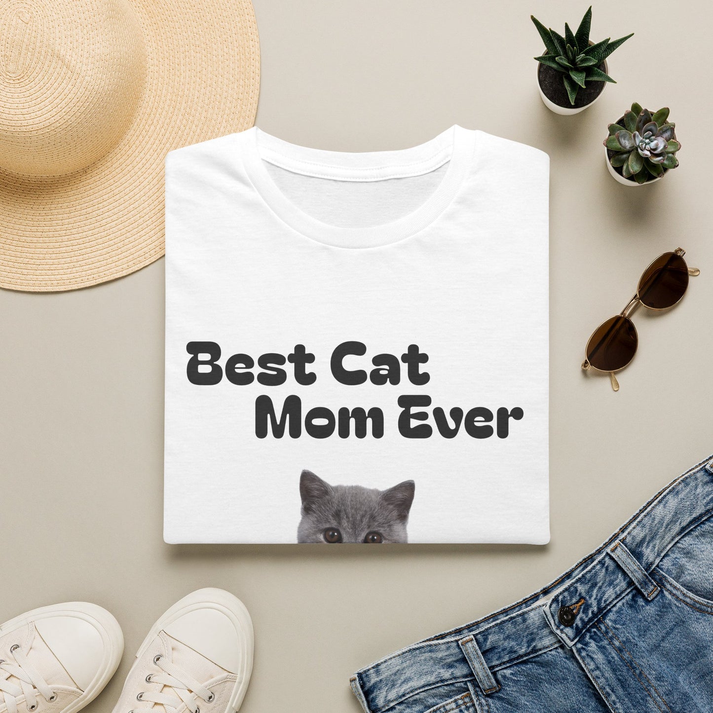 Best Cat Mom Ever T-Shirt — Cute Cat Lover Tee, Mother's Day Gift