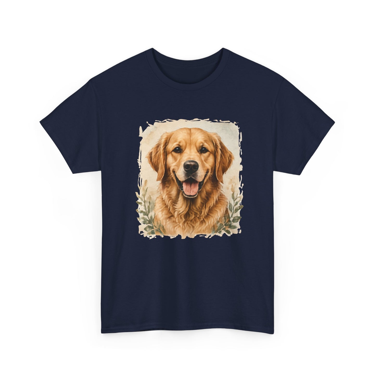 Golden Retriever Portrait Tee — Vintage Dog Lover Shirt
