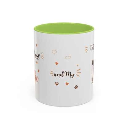 French Bulldog Coffee Mug – "Best Friend and My Love" Accent Ceramic Mug (11/15oz)