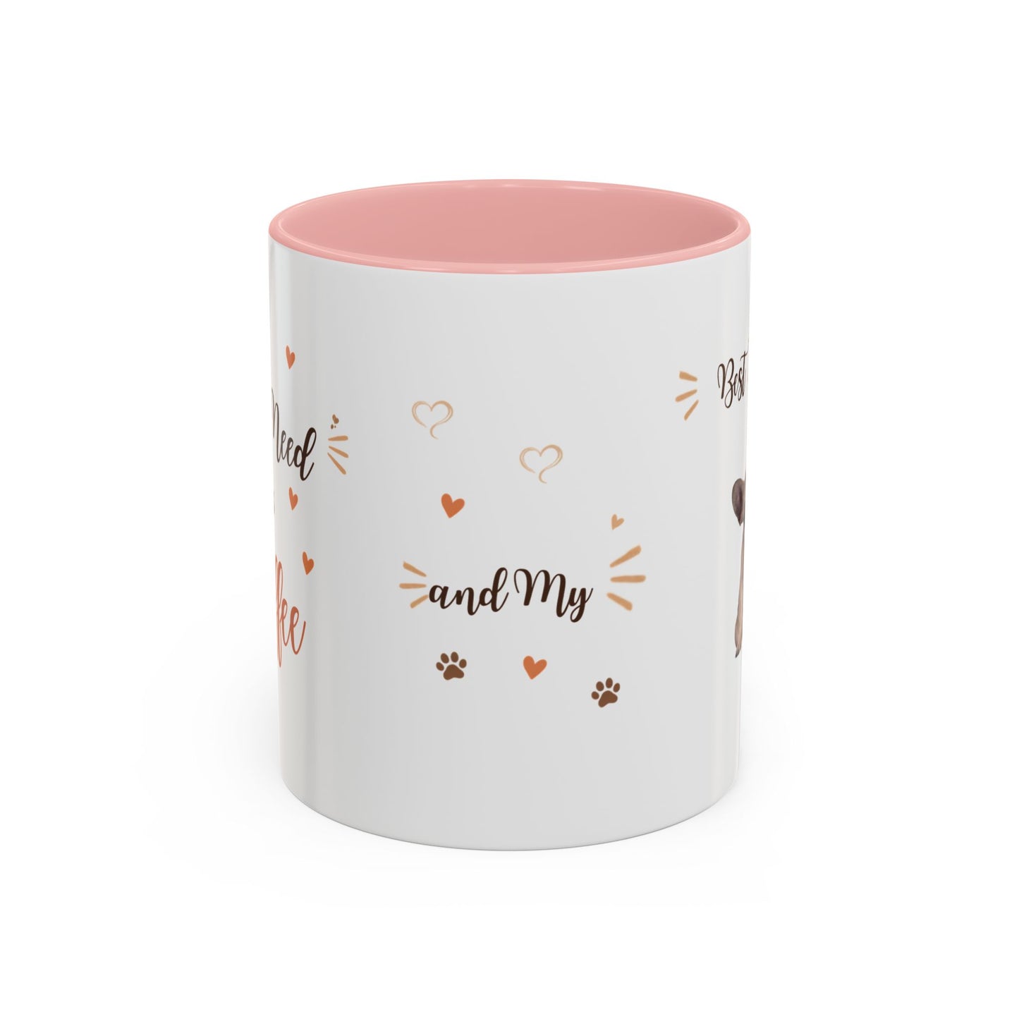 French Bulldog Coffee Mug – "Best Friend and My Love" Accent Ceramic Mug (11/15oz)