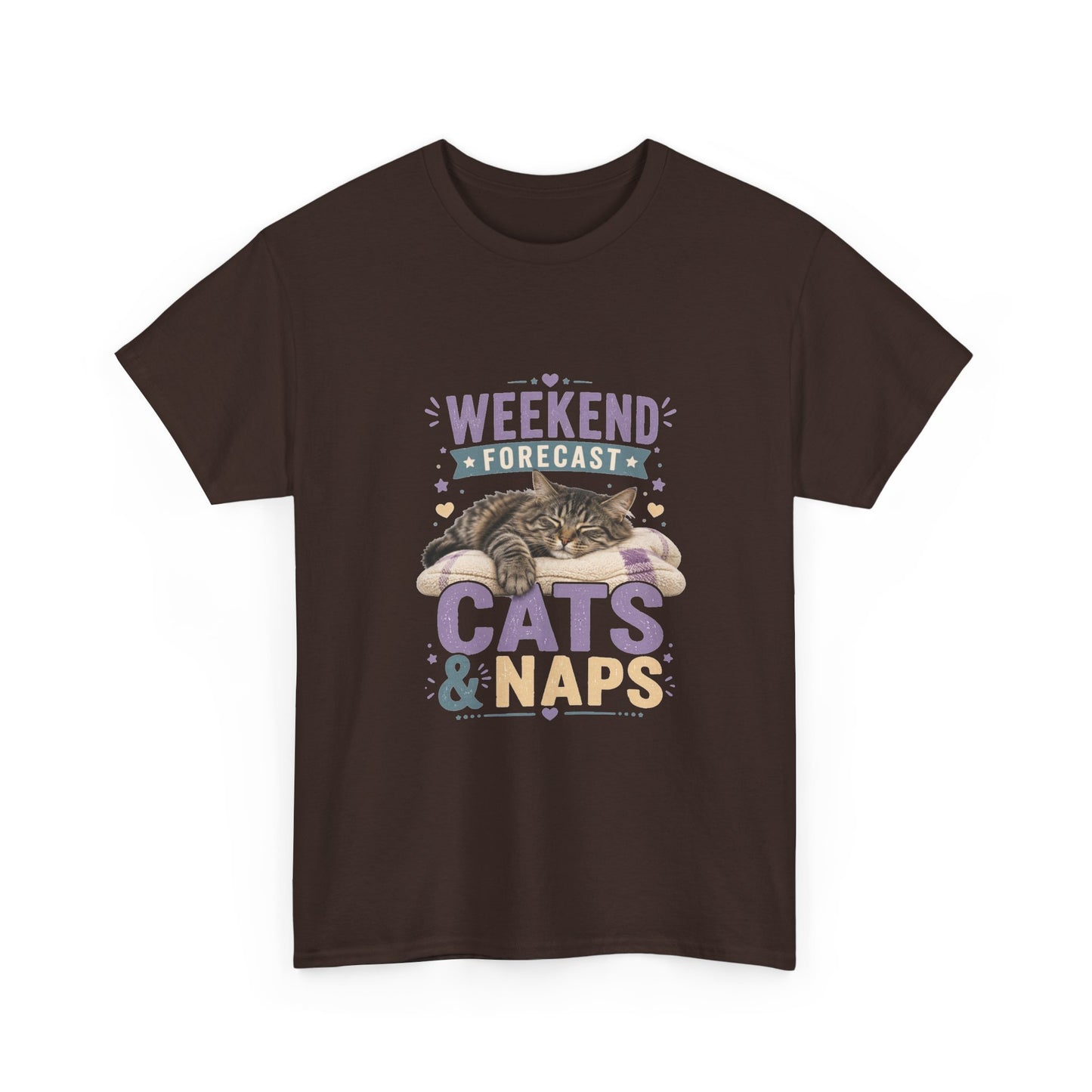 Cats & Naps Weekend Tee — Funny Cat Lovers Shirt