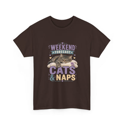 Cats & Naps Weekend Tee — Funny Cat Lovers Shirt