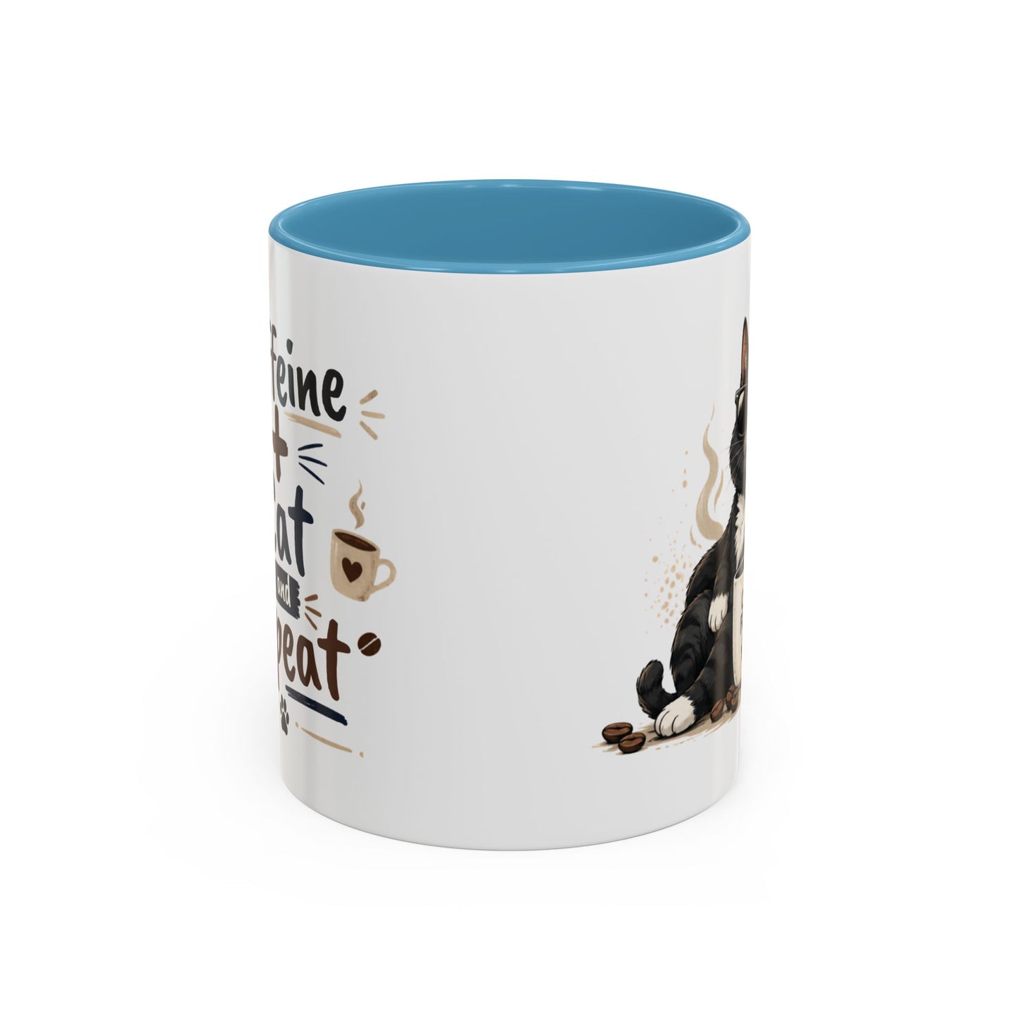 Cat Fuel Coffee Mug — Funny Black Cat Coffee Cup (11/15oz)