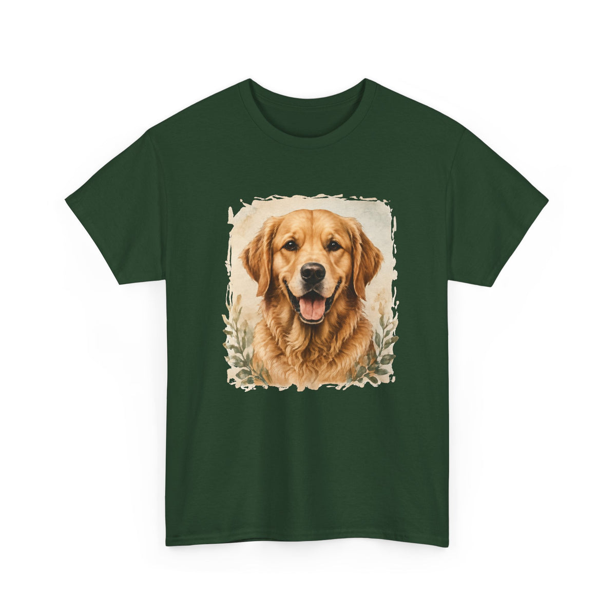 Golden Retriever Portrait Tee — Vintage Dog Lover Shirt