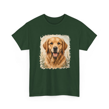 Golden Retriever Portrait Tee — Vintage Dog Lover Shirt