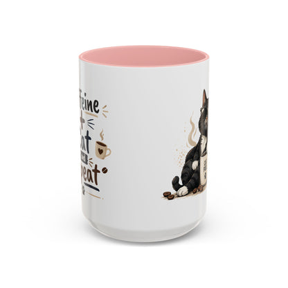 Cat Fuel Coffee Mug — Cute Black Cat Holding ‘Cat Fuel’ Cup, Funny Cat Lover Gift