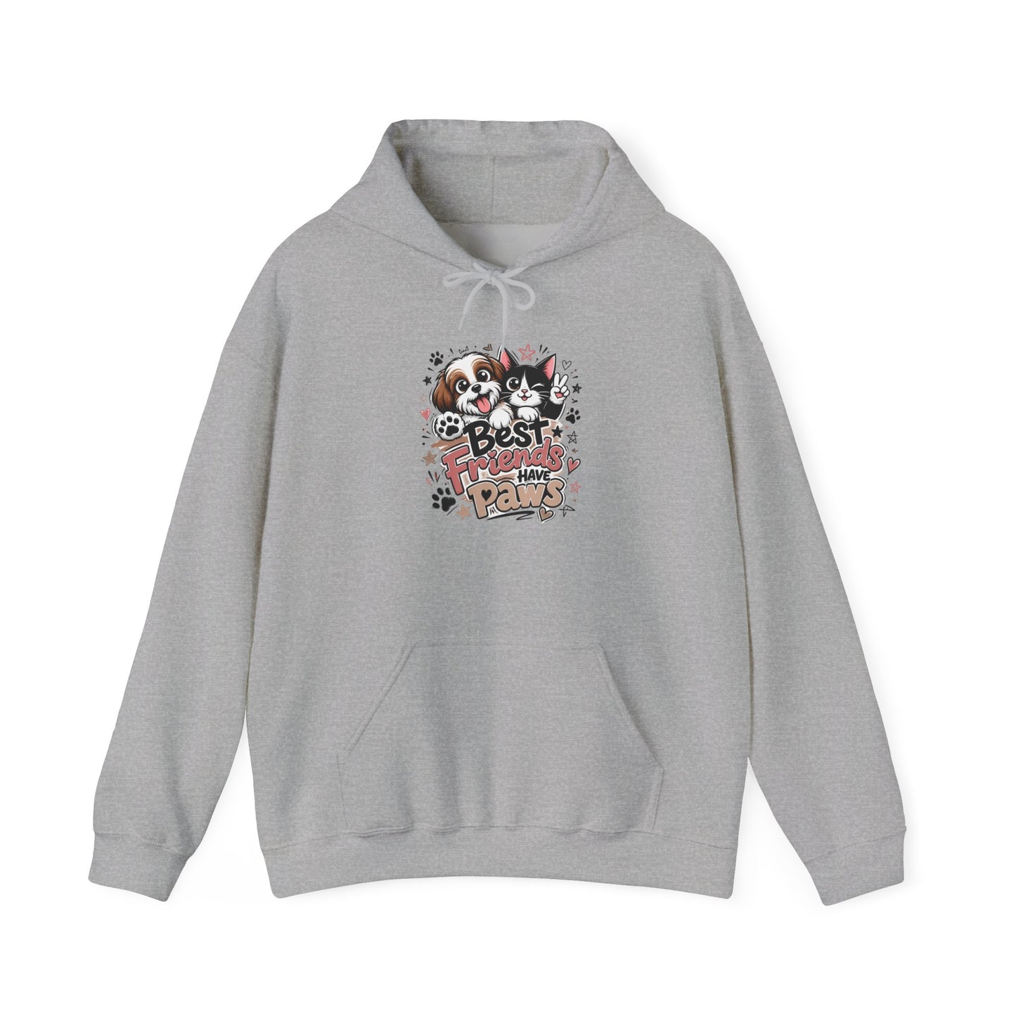 Dog Lover Hoodie - "Best Friends, Furever Pals" Cute Paw Print Design
