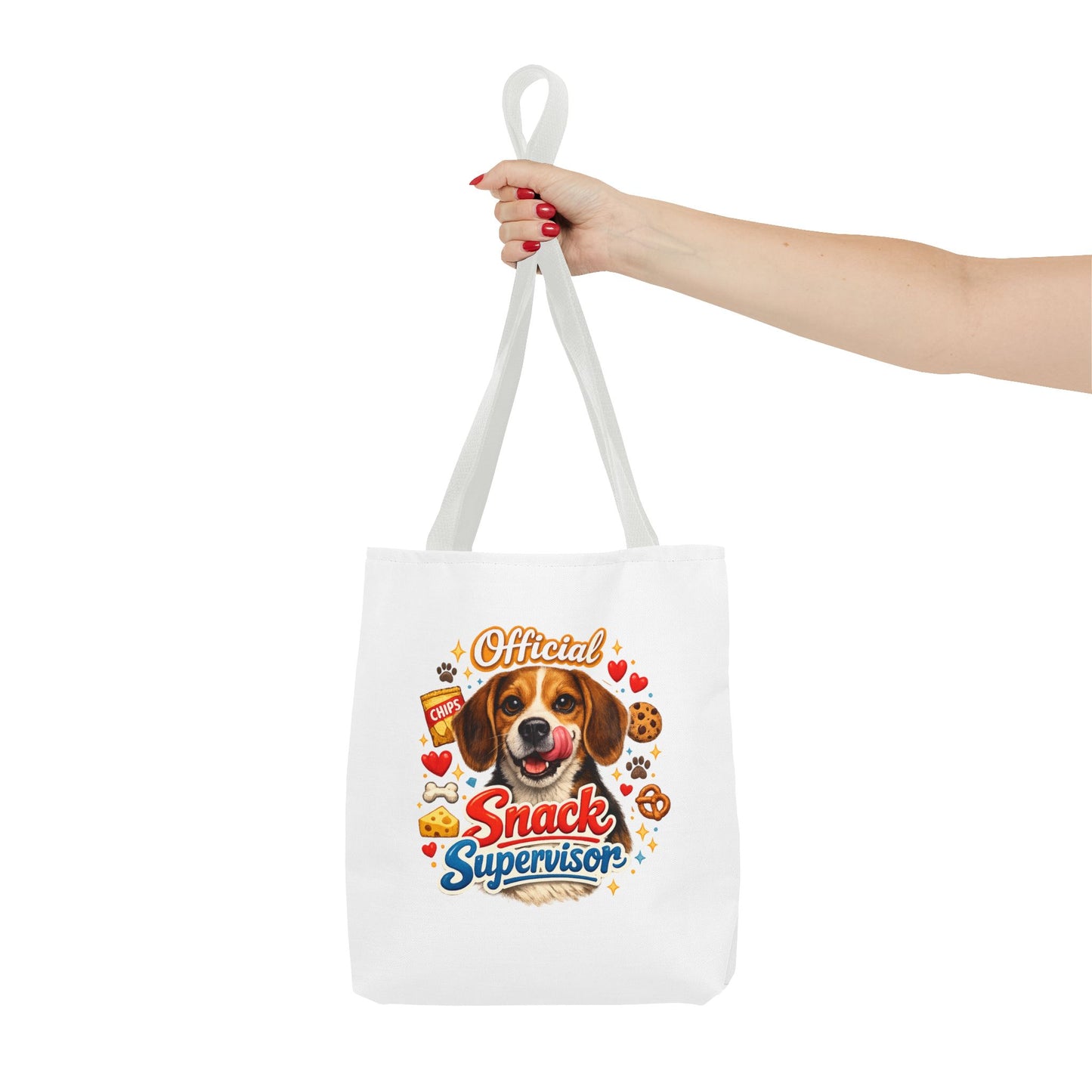 Tote Bag — "Official Snack Supervisor" Cute Dog Snack Lover Tote