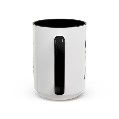 Cat Coffee Mug — "Cat & Coffee" Cute Kitty Design, 11/15oz Accent Ceramic Mug