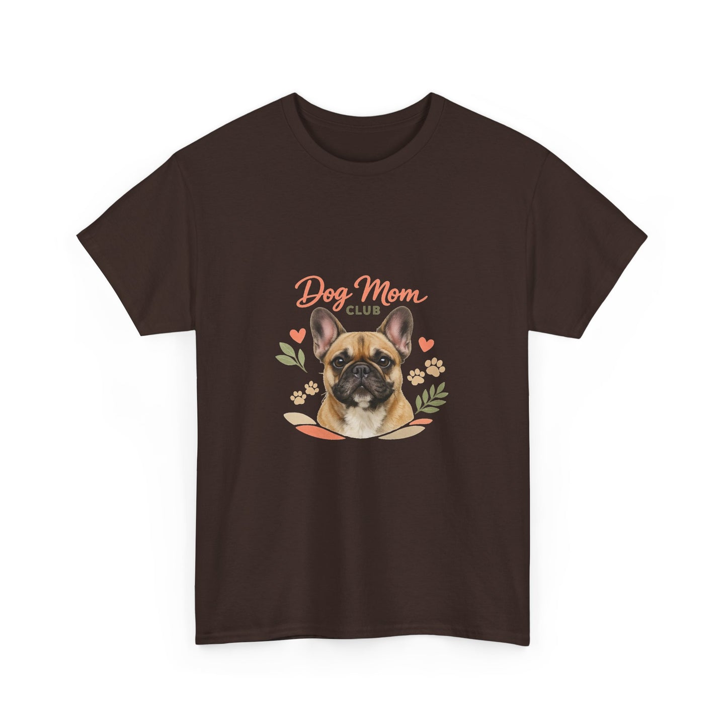 Dog Mom Club T-Shirt — Cute French Bulldog Floral Tee for Dog Lovers