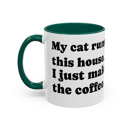 Cat Lover Coffee Mug (11oz/15oz) — Black Tuxedo Cat Heart Photo Design