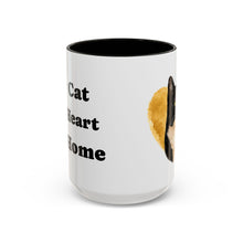Cat Heart Home Mug — Tuxedo Cat Portrait Coffee Cup (11oz, 15oz)