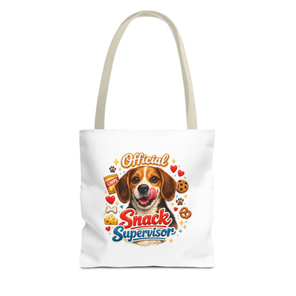 Tote Bag — "Official Snack Supervisor" Cute Dog Snack Lover Tote