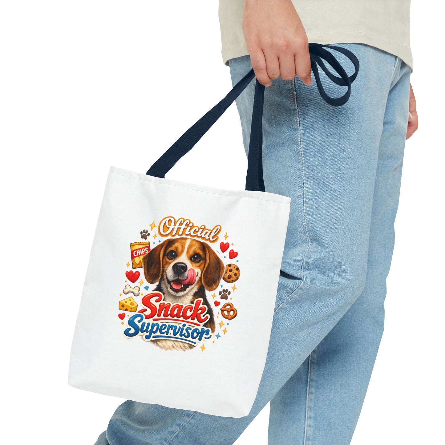 Tote Bag — "Official Snack Supervisor" Cute Dog Snack Lover Tote