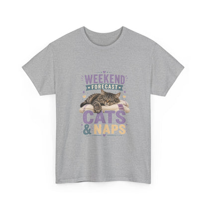 Cats & Naps Weekend Tee — Funny Cat Lovers Shirt