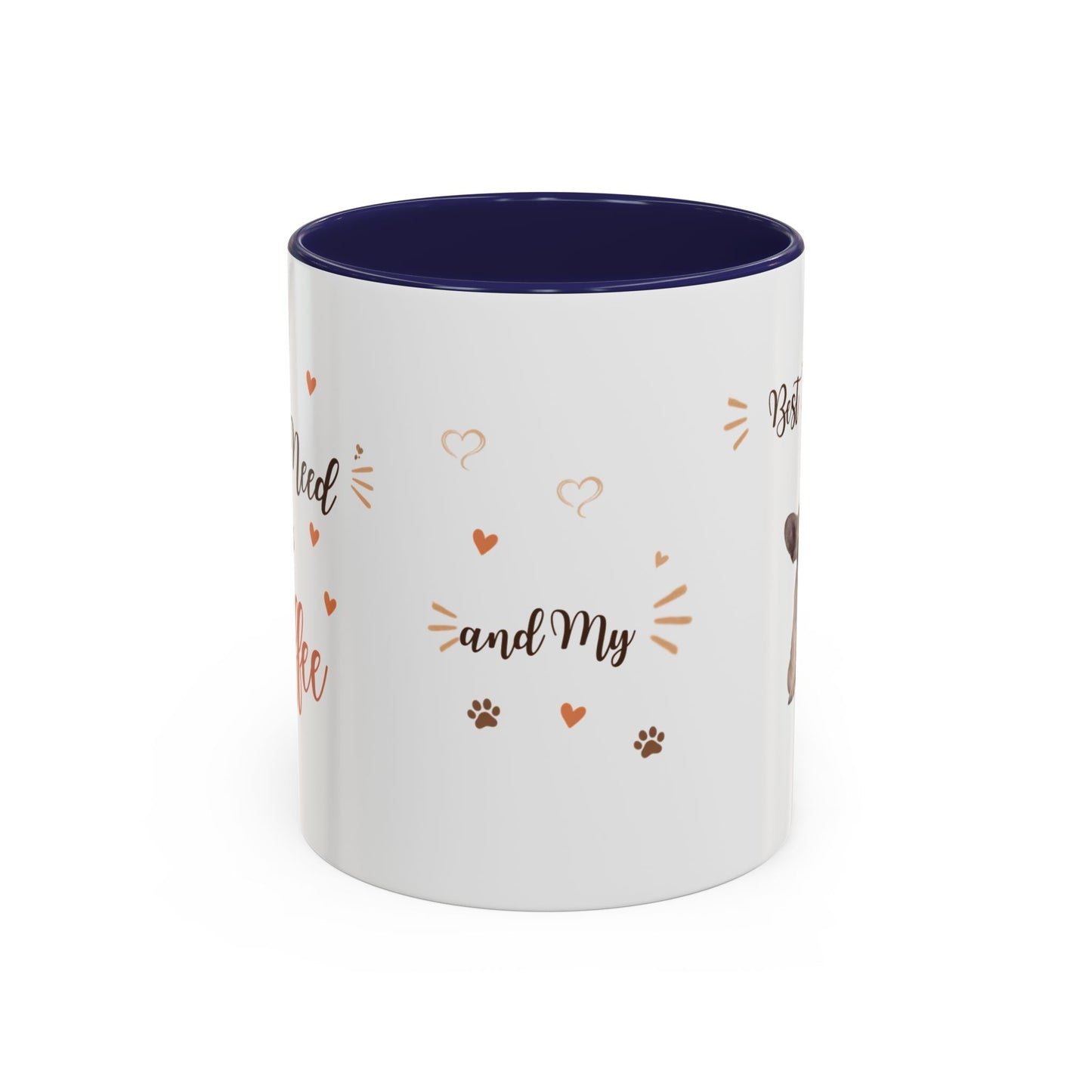 French Bulldog Coffee Mug – "Best Friend and My Love" Accent Ceramic Mug (11/15oz)