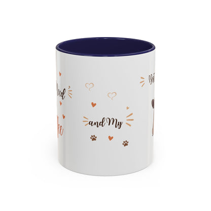 French Bulldog Coffee Mug – "Best Friend and My Love" Accent Ceramic Mug (11/15oz)