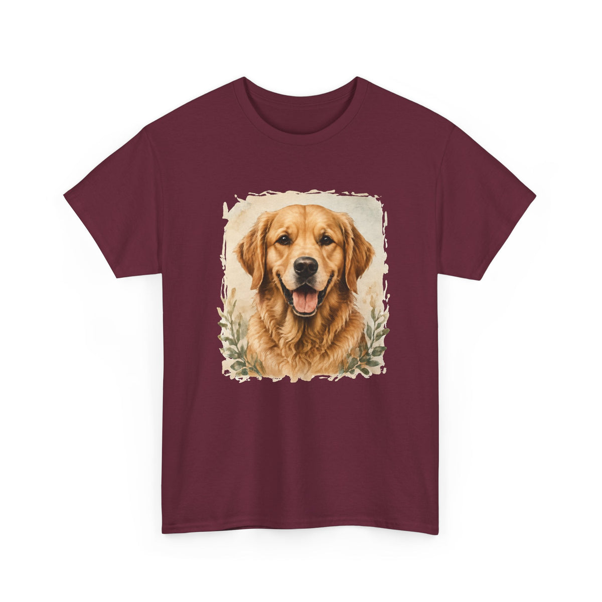 Golden Retriever Portrait Tee — Vintage Dog Lover Shirt