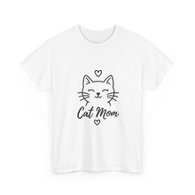 Cat Mom T-Shirt — Cute Cat Face Graphic Tee for Cat Lovers, Perfect Mother’s Day Gift