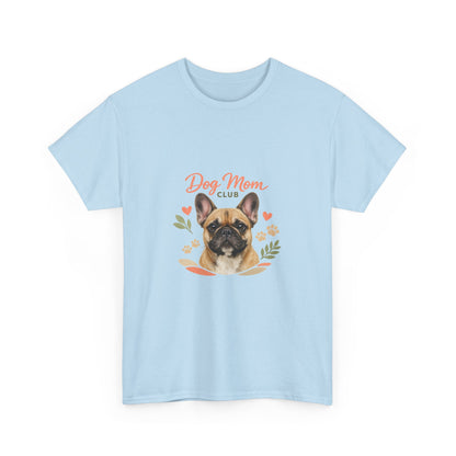 Dog Mom Club T-Shirt — Cute French Bulldog Floral Tee for Dog Lovers