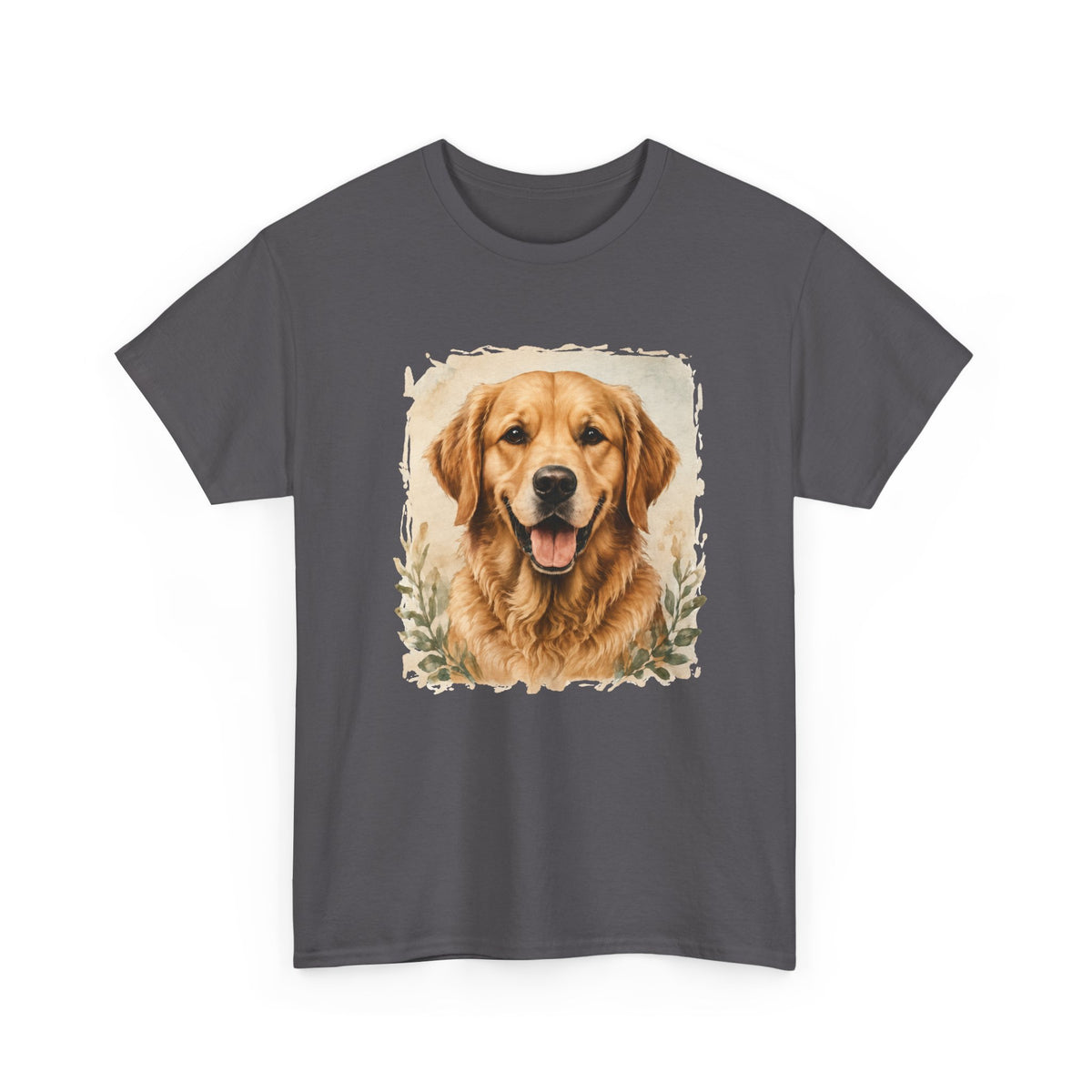 Golden Retriever Portrait Tee — Vintage Dog Lover Shirt