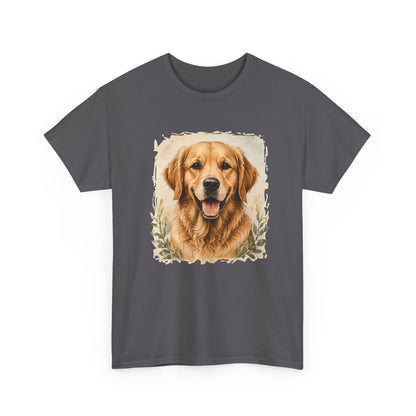 Golden Retriever Portrait Tee — Vintage Dog Lover Shirt