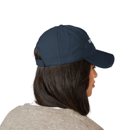 Cat Mom Club Distressed Dad Hat — Embroidered Vintage Baseball Cap