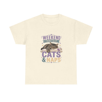 Cats & Naps Weekend Tee — Funny Cat Lovers Shirt