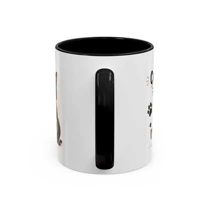 Cat Fuel Coffee Mug — Cute Black Cat Holding ‘Cat Fuel’ Cup, Funny Cat Lover Gift