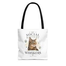 My Social Battery Has Whiskers Cat Tote Bag