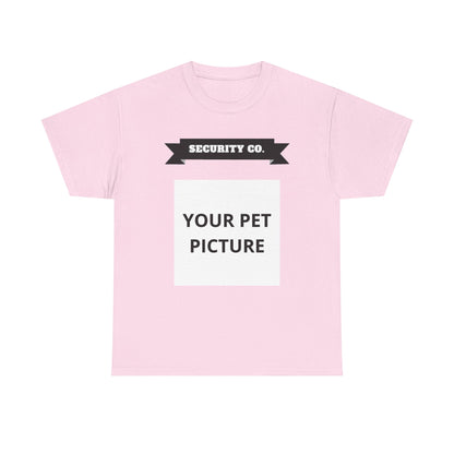 Security Co. Custom Pet Picture Tee — Personalized Pet Photo T-Shirt
