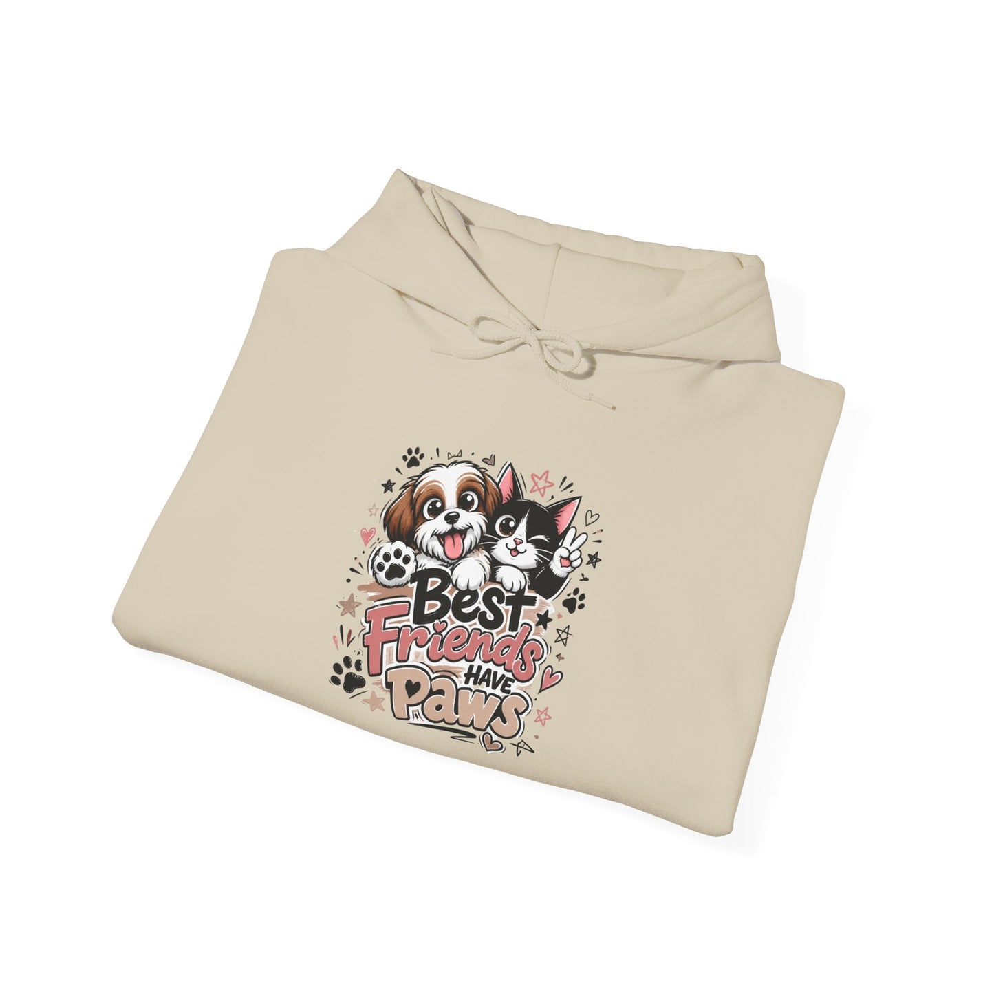 Dog Lover Hoodie - "Best Friends, Furever Pals" Cute Paw Print Design