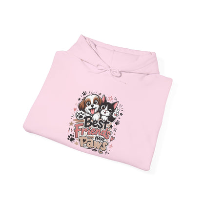 Dog Lover Hoodie - "Best Friends, Furever Pals" Cute Paw Print Design