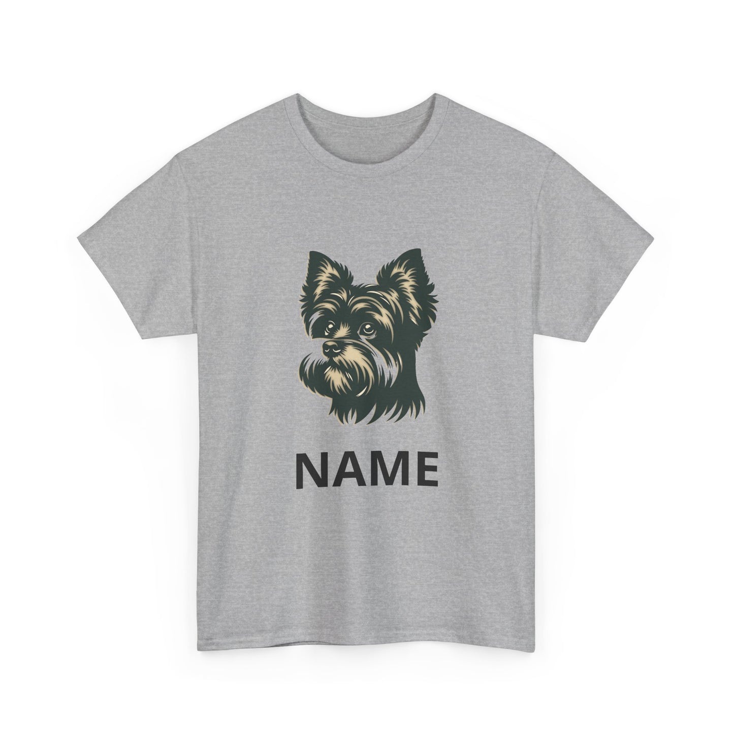 Personalized Yorkie T-Shirt — Custom Name Small Dog Portrait Tee