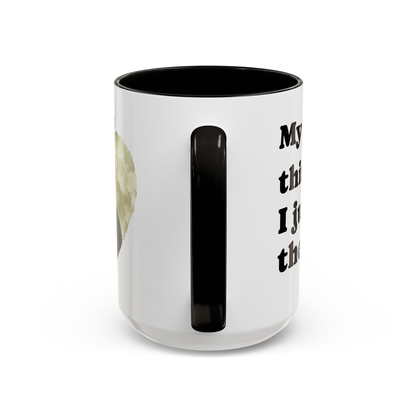 Cat Lover Coffee Mug (11oz/15oz) — Black Tuxedo Cat Heart Photo Design