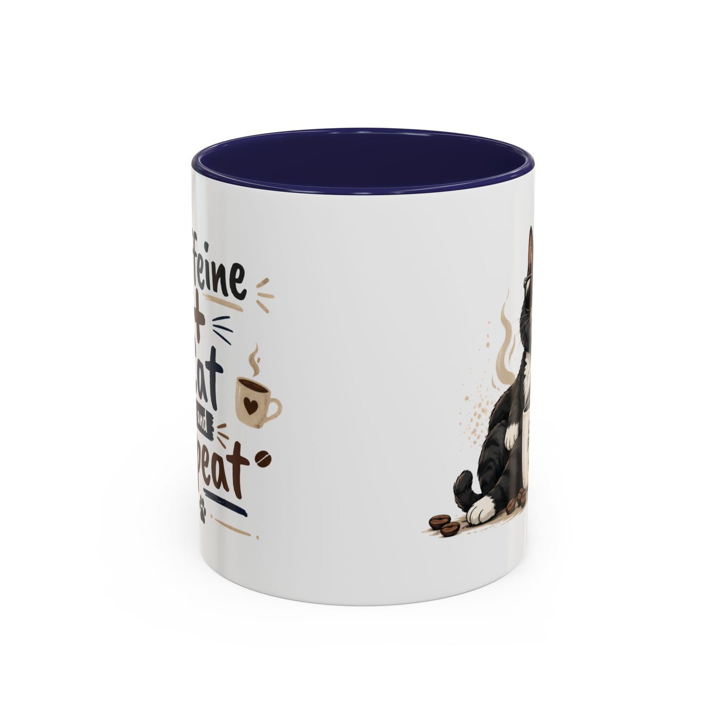 Cat Fuel Coffee Mug — Funny Black Cat Coffee Cup (11/15oz)
