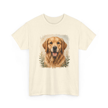 Golden Retriever Portrait Tee — Vintage Dog Lover Shirt