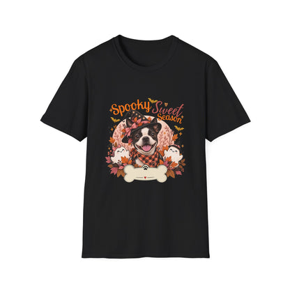 Personalized Boston Terrier Halloween T-Shirt – Custom Pet Name Tee