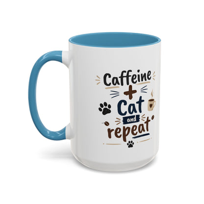 Cat Fuel Coffee Mug — Cute Black Cat Holding ‘Cat Fuel’ Cup, Funny Cat Lover Gift