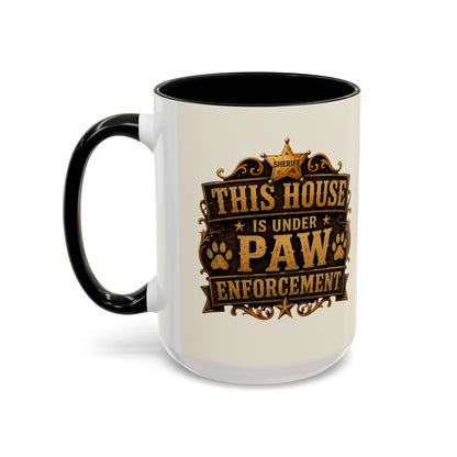 Sheriff Dog Coffee Mug — Vintage Badge Accent Mug for Dog Lovers