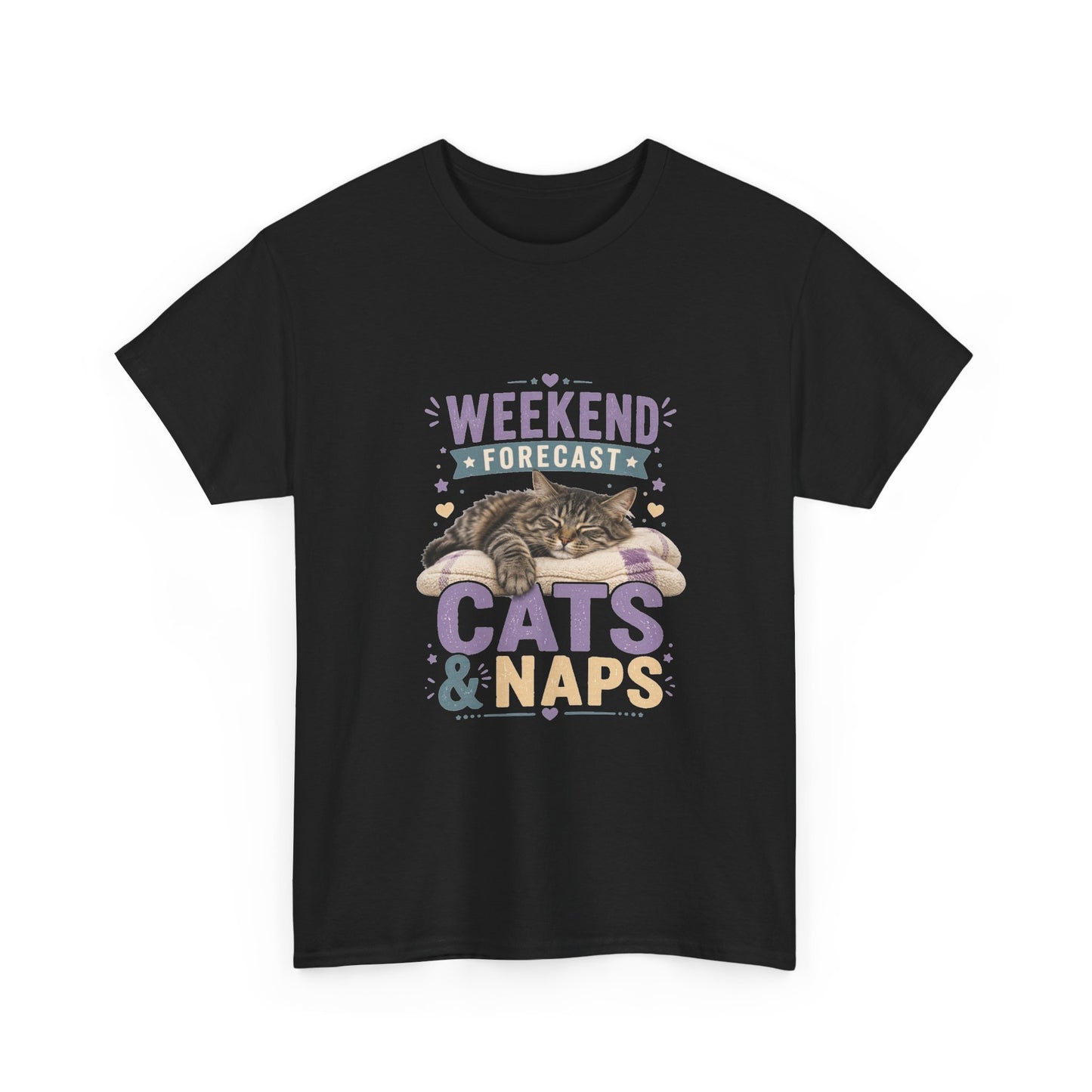Cats & Naps Weekend Tee — Funny Cat Lovers Shirt