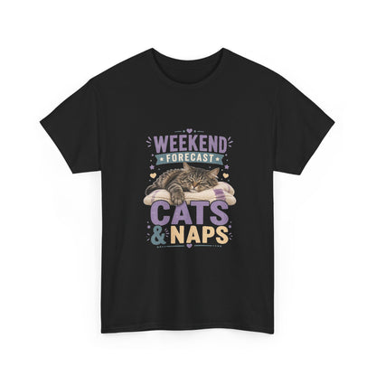 Cats & Naps Weekend Tee — Funny Cat Lovers Shirt