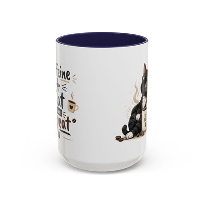 Cat Fuel Coffee Mug — Cute Black Cat Holding ‘Cat Fuel’ Cup, Funny Cat Lover Gift