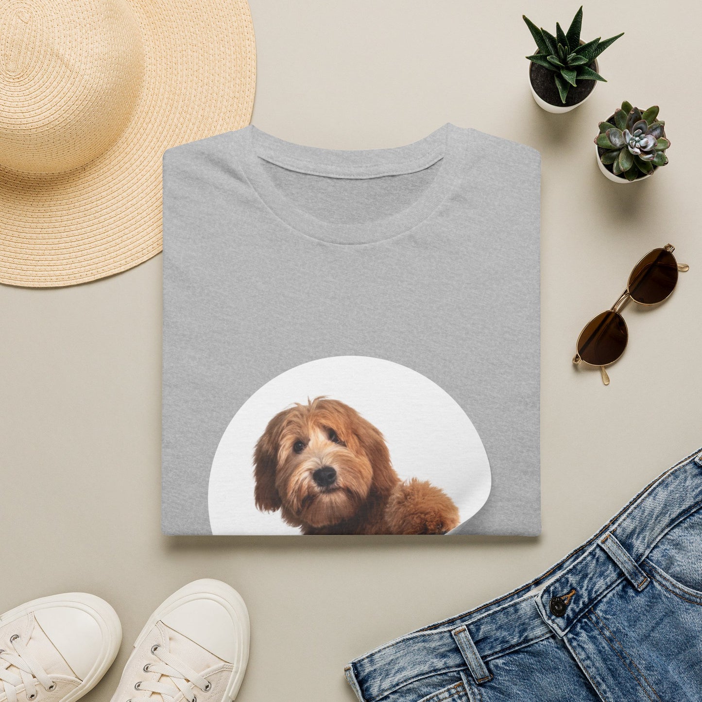 Big Dog Energy T-Shirt — Cute Peekaboo Doodle Graphic Tee