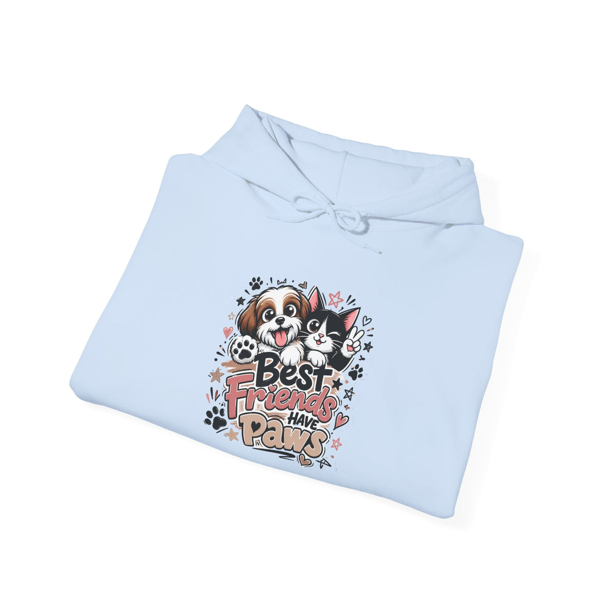 Dog Lover Hoodie - "Best Friends, Furever Pals" Cute Paw Print Design